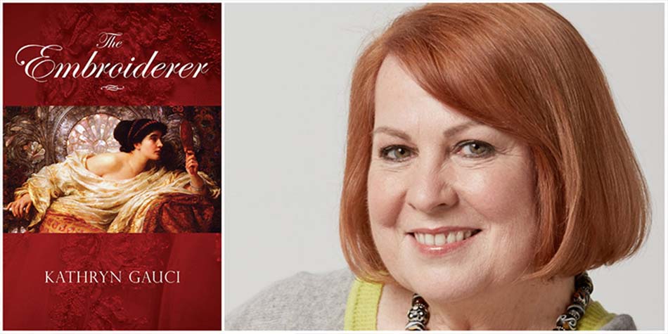 An interview with Kathryn Gauci, author of ‘The Embroiderer’ - Katerina's Kouzina - Odyssey Poros