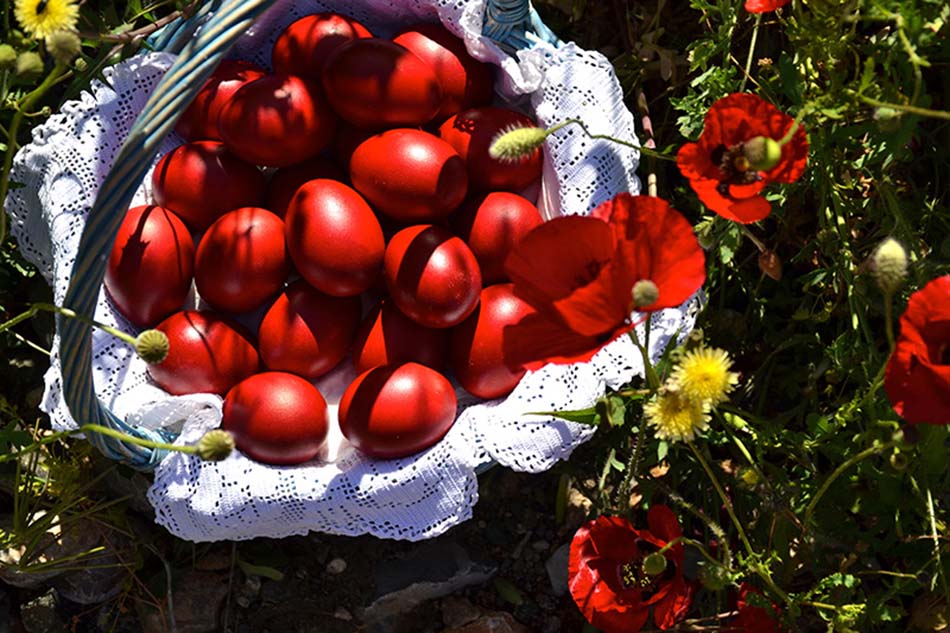 The red eggs of Greek Easter