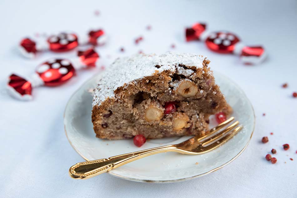 Red Peppercorn And Pomegranate Cake